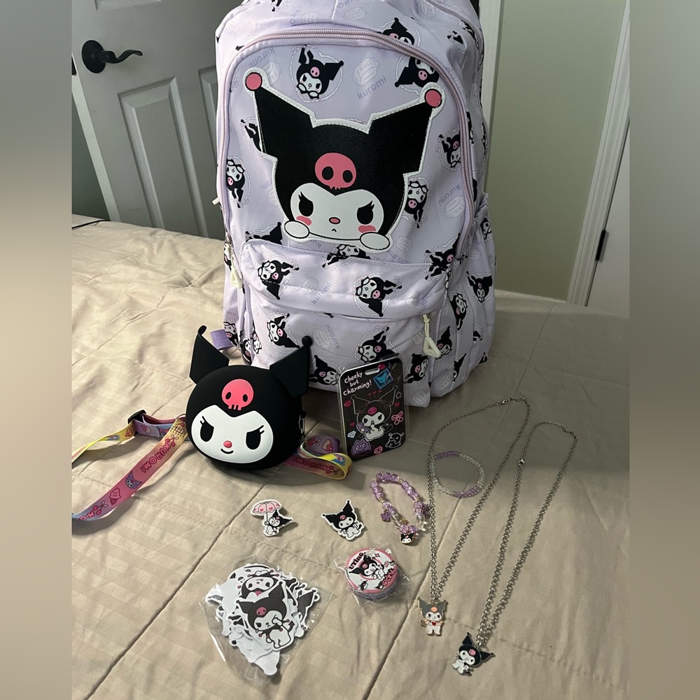 Kuromi Kids Backpack - Purple